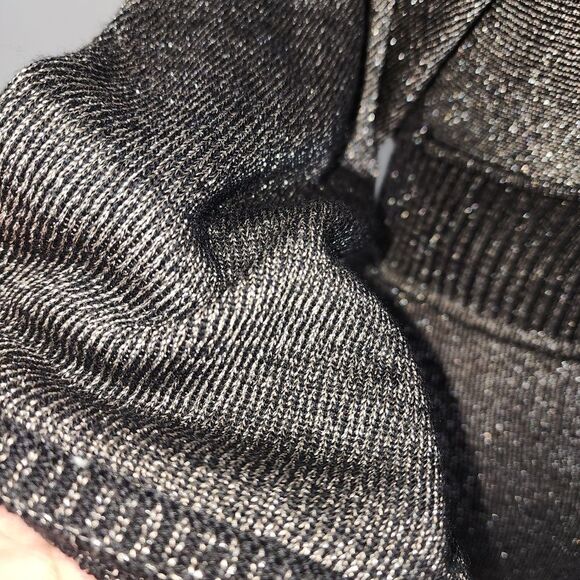 Marc New York Andrew Marc Metallic Dress Kimono Bodycon Knit Stretchy Shimmer M - Picture 13 of 16